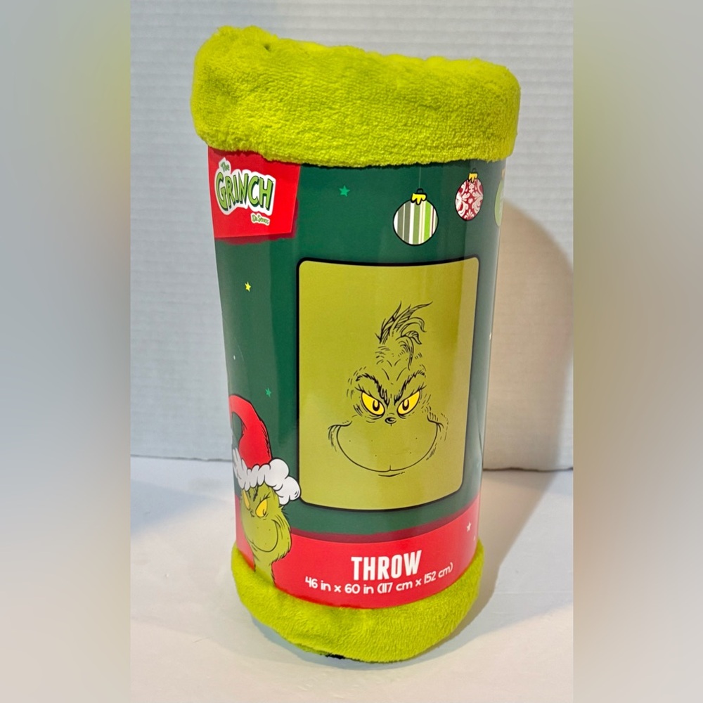 The Grinch Throw Blanket 46”x60” BNWT